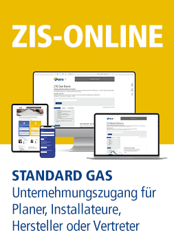 Online-Abo «ZIS Standard Gas» für Installateure und Planer (min. Vertragsdauer 1 Jahr)