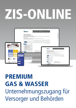 Online-Abo «ZIS Premium Gas&Wasser» für Versorger und Behörden (min. Vertragsdauer 1 Jahr)