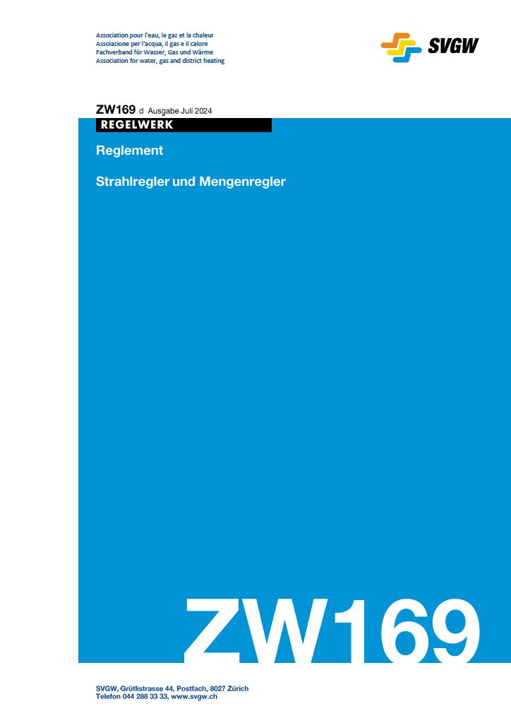 ZW169 d - Reglement; Strahlregler
