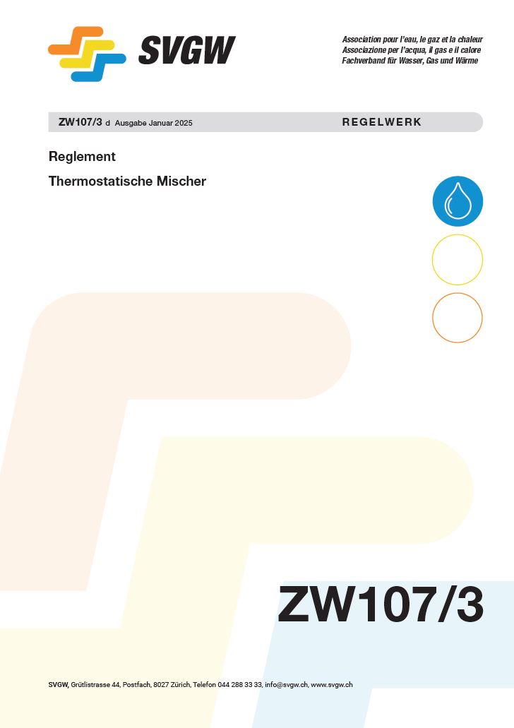 ZW107/3 d - Reglement; Thermostatische Mischer