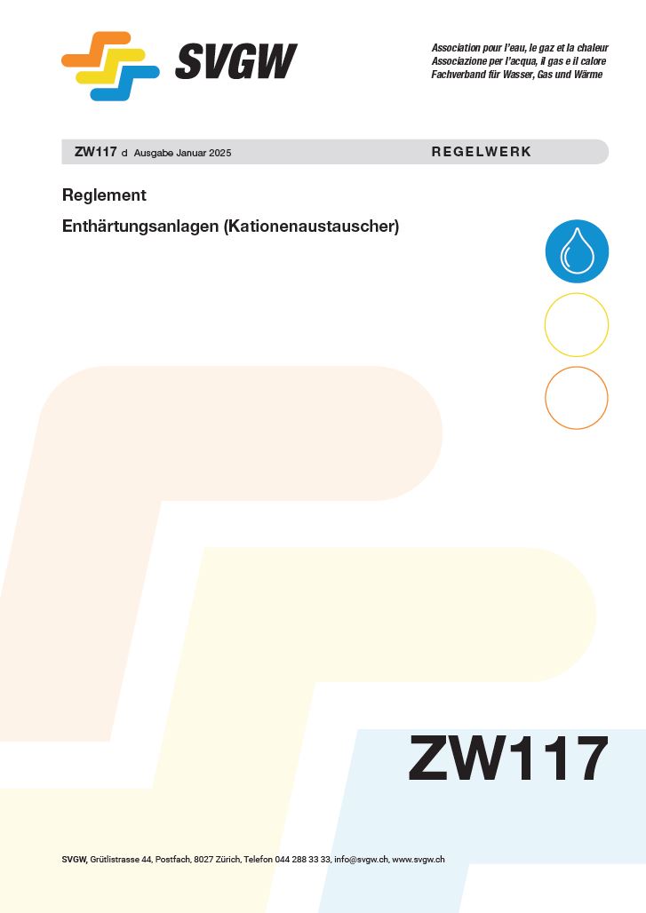 ZW117 d - Reglement; Reglement Enthärtungsanlagen (Kationenaustauscher)